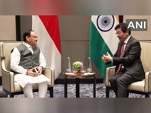 Union Health Minister JP Nadda meets Singapore PM Lawrence Wong (Photo/ANI) Union Health Minister JP Nadda meets Singapore PM Lawrence Wong (Photo/ANI)