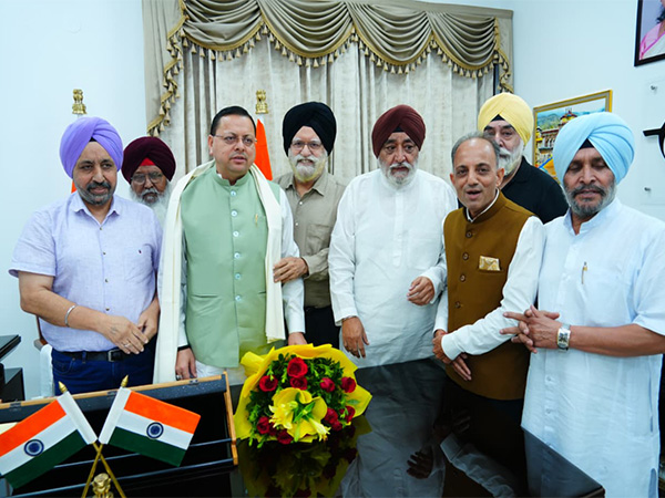 Delegation of Sikh organizations meets CM Pushkar Singh Dhami (Photo/ANI) Delegation of Sikh organizations meets CM Pushkar Singh Dhami (Photo/ANI)