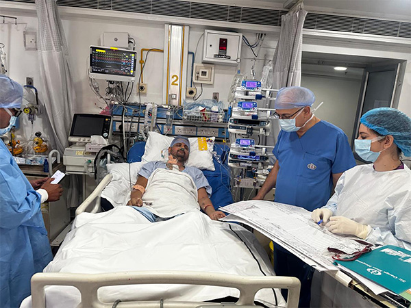 Doctors at a private hospital in Delhi successfully performed a life-saving heart transplant surgery on a 39-year-old man (Photo/ANI) Doctors at a private hospital in Delhi successfully performed a life-saving heart transplant surgery on a 39-year-old man (Photo/ANI)