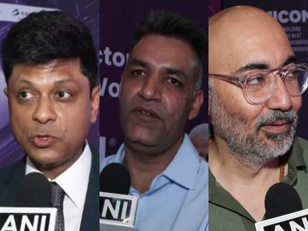 (Left to Right) Naveen Yanduru, Chief Executive, Axiro Semiconductor; Ankur Yadav, Addverb; Sumeet Chadda, Bluesen Enco. (Photo/ANI) (Left to Right) Naveen Yanduru, Chief Executive, Axiro Semiconductor; Ankur Yadav, Addverb; Sumeet Chadda, Bluesen Enco. (Photo/ANI)