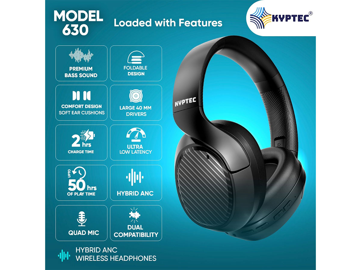KYPTEC® Lifestyle Introduces Model KYPTEC® 630: Premium Noise Cancelling Wireless Headphones Built for Global Trendsetters  KYPTEC® Lifestyle Introduces Model KYPTEC® 630: Premium Noise Cancelling Wireless Headphones Built for Global Trendsetters