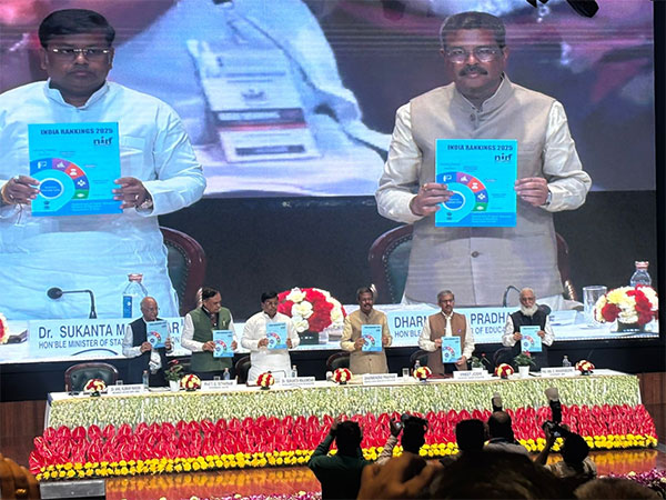 Ministry of Education announces 10th edition of NIRF rankings (Photo/ANI) Ministry of Education announces 10th edition of NIRF rankings (Photo/ANI)