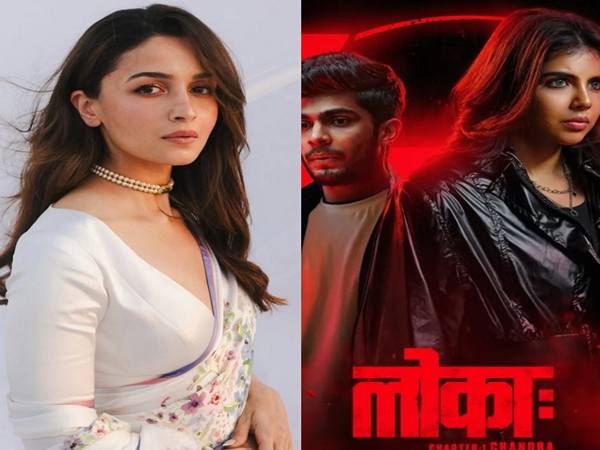 Alia Bhatt and Loka Hindi release poster (Photo: Instagram/@dqswayfarerfilms) Alia Bhatt and Loka Hindi release poster (Photo: Instagram/@dqswayfarerfilms)