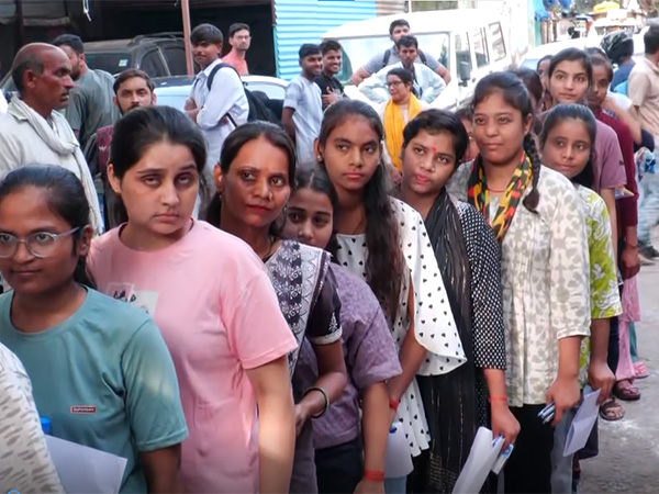 Visuals from an examination centre in Kanpur. (Photo/ANI) Visuals from an examination centre in Kanpur. (Photo/ANI)