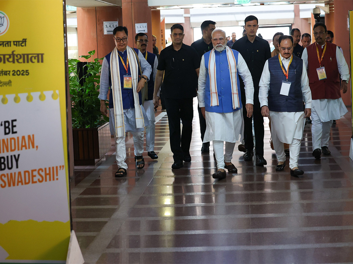 Prime Minister Narendra Modi, along with various union ministers, attend Sansad Karyashala in Delhi (Photo/X @narendramodi) Prime Minister Narendra Modi, along with various union ministers, attend Sansad Karyashala in Delhi (Photo/X @narendramodi)