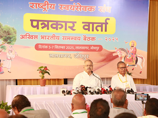 RSS press conference at Jodhpur. (Photo/ANI) RSS press conference at Jodhpur. (Photo/ANI)