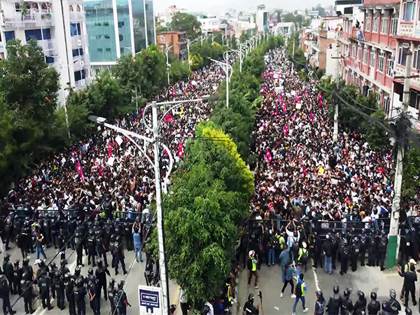 Protesters in Nepal (Photo/ANI) Protesters in Nepal (Photo/ANI)