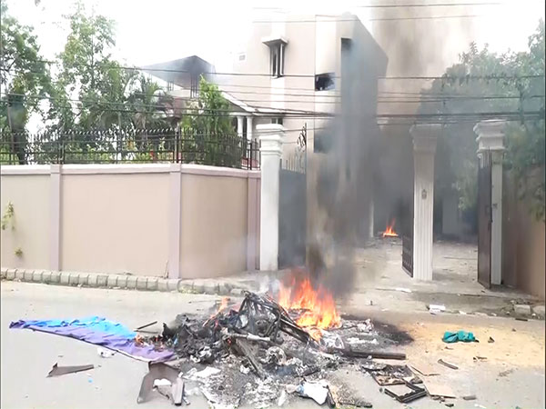 Visuals from protests (Photo/ANI) Visuals from protests (Photo/ANI)