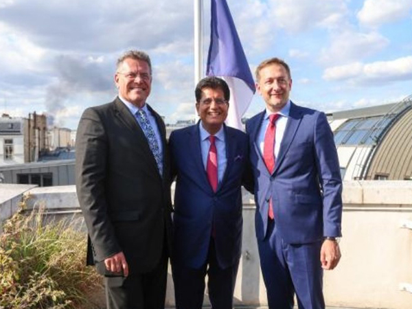 European Trade Commissioner Maros Sefcovic and Commissioner for Agriculture and Food Christophe Hansen and Union Commerce Minister Piyush Goyal (Photo/X@EU_in_India) European Trade Commissioner Maros Sefcovic and Commissioner for Agriculture and Food Christophe Hansen and Union Commerce Minister Piyush Goyal (Photo/X@EU_in_India)