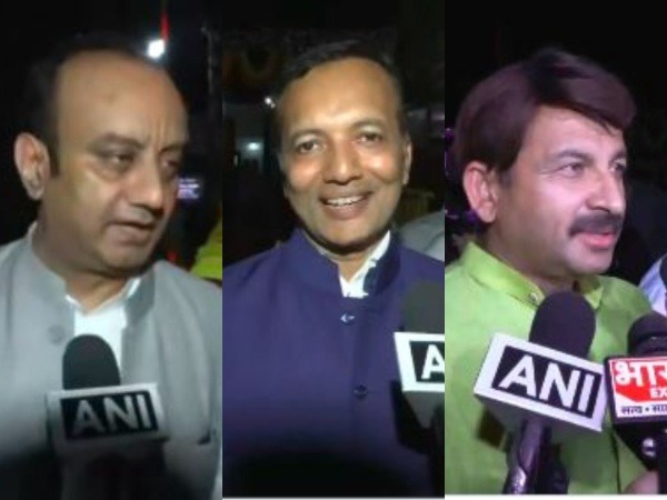 BJP MPs Sudhanshu Trivedi, Manoj Tiwari and Naveen Jindal (Photo/ANI) BJP MPs Sudhanshu Trivedi, Manoj Tiwari and Naveen Jindal (Photo/ANI)
