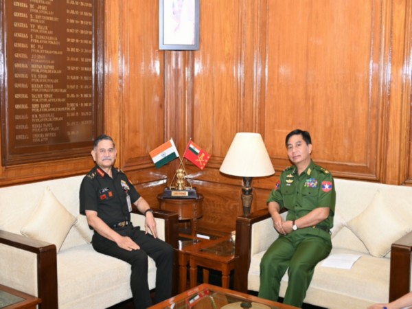 Chief of Army Staff General Upendra Dwivedi meets Myanmar Army Commander (Photo/ X @adgpi) Chief of Army Staff General Upendra Dwivedi meets Myanmar Army Commander (Photo/ X @adgpi)