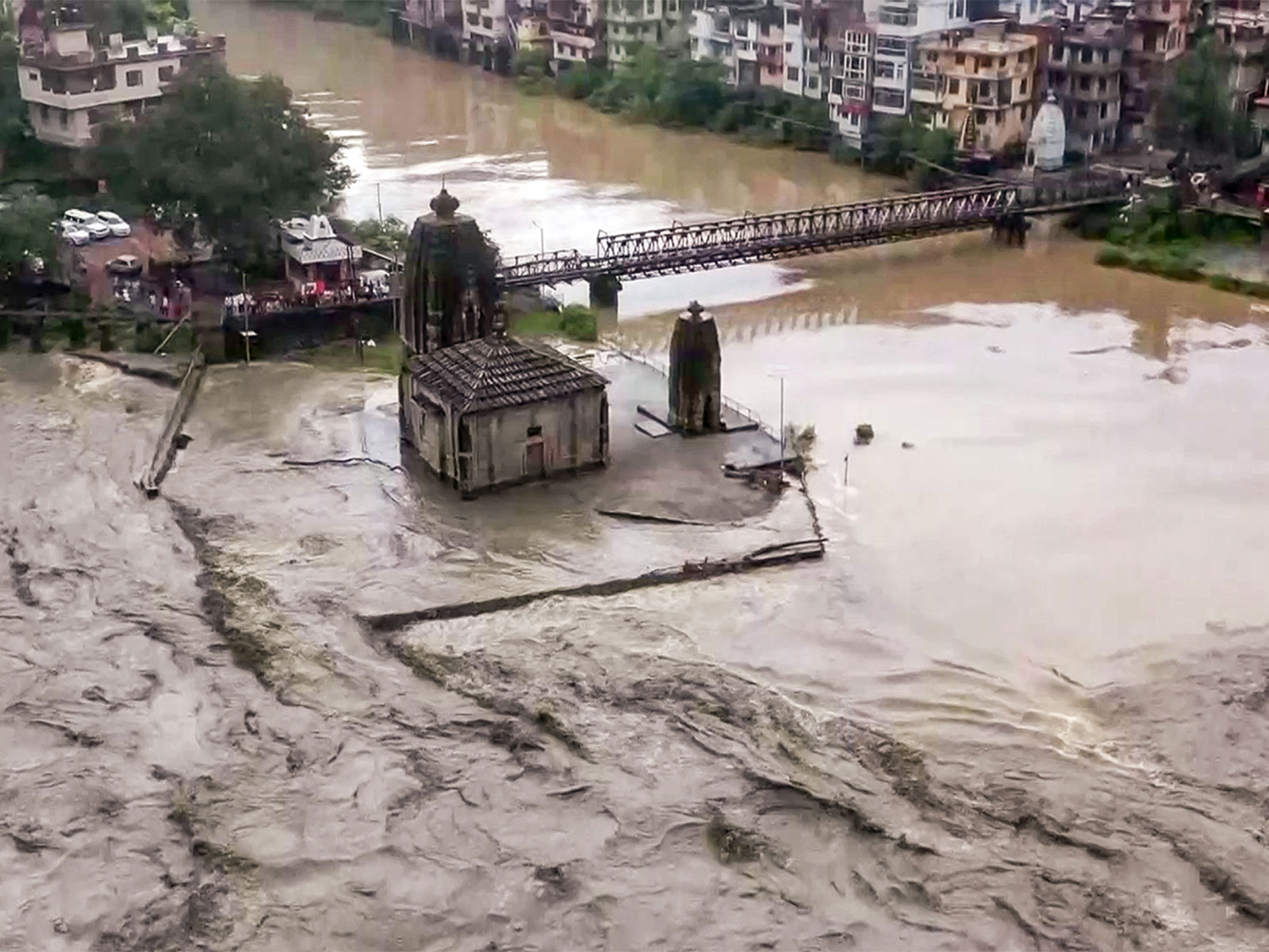 A visual of flash flood in Mandi (File Photo/ANI) A visual of flash flood in Mandi (File Photo/ANI)