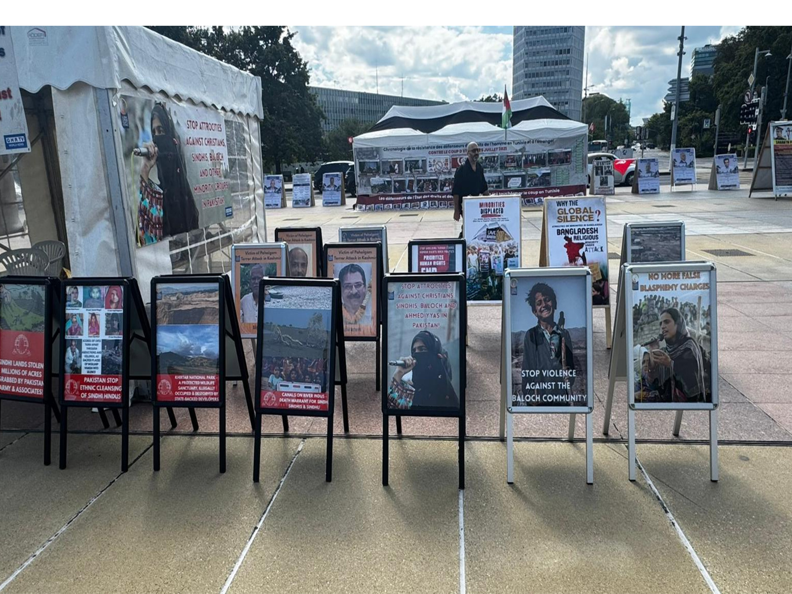 Geneva protest draws attention to Pakistan, Bangladesh minority issues (Photo/ANI) Geneva protest draws attention to Pakistan, Bangladesh minority issues (Photo/ANI)