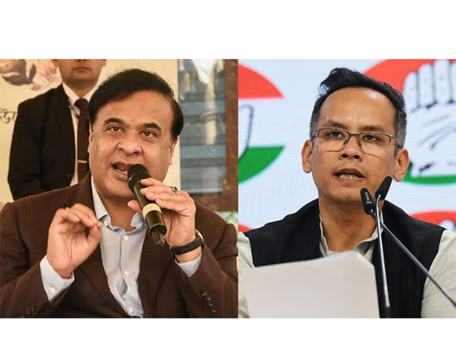 Assam Chief Minister Himanta Biswa Sarma (L) and Congress MP Gaurav Gogoi (R) (File Photo/ANI)