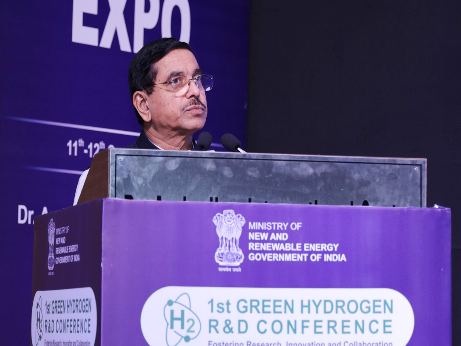 Union Minister Pralhad Joshi at 1st Green Hydrogen R&D Conference (Photo/PIB) Union Minister Pralhad Joshi at 1st Green Hydrogen R&D Conference (Photo/PIB)