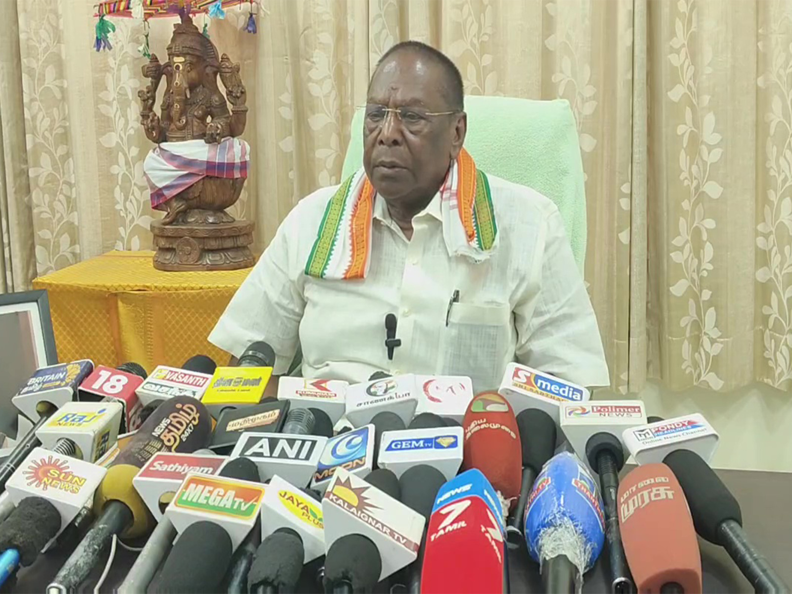 Former Chief Minister V. Narayanasamy of the Union Territory (U.T.) of Puducherry (Photo/ANI) Former Chief Minister V. Narayanasamy of the Union Territory (U.T.) of Puducherry (Photo/ANI)