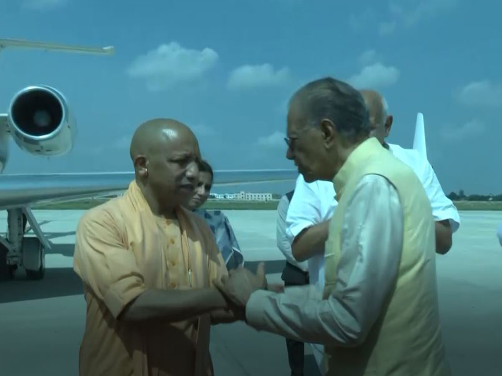 Mauritius PM Ramgoolam with UP Chief Minister Yogi Adityanath in Ayodhya (Photo/ ANI)