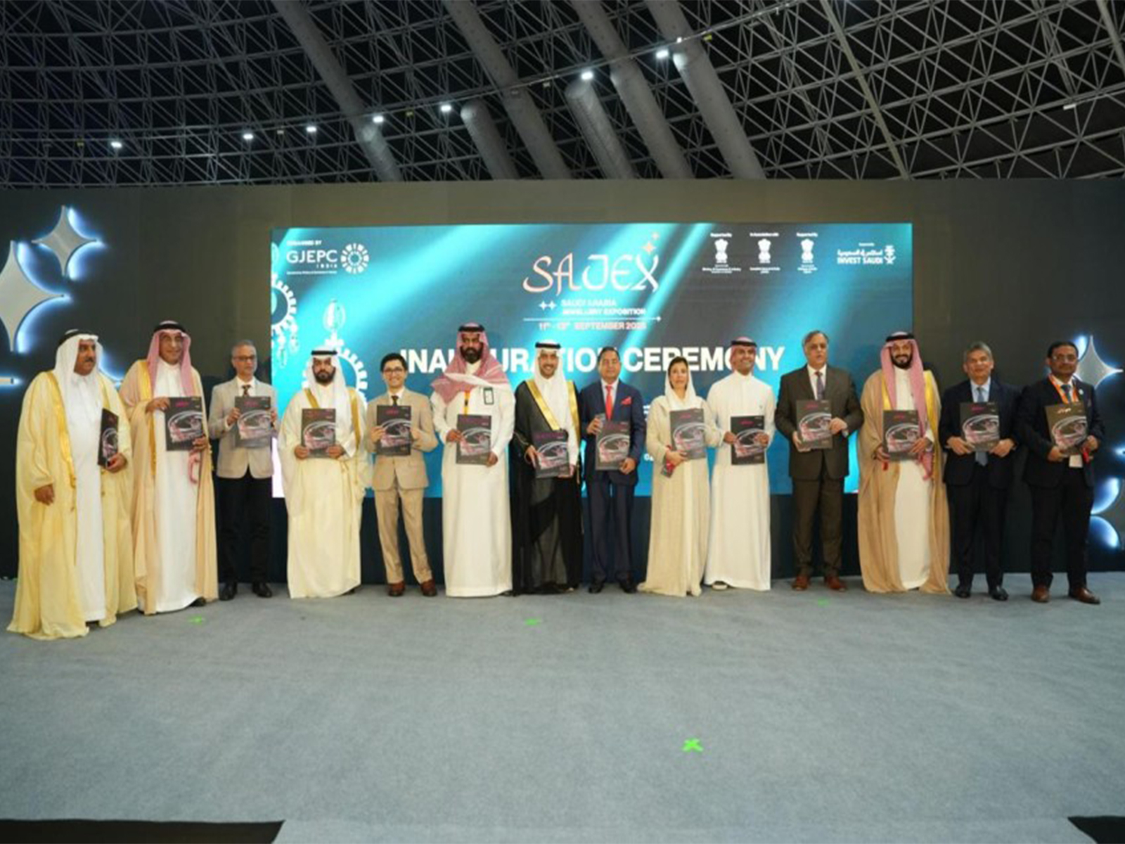 Dignitaries from India and Saudi Arabia inaugurate the Global Gems and Jewellery Exposition SAJEX 2025 at Jeddah Superdome (Photo: X/@IndianEmbRiyadh) Dignitaries from India and Saudi Arabia inaugurate the Global Gems and Jewellery Exposition SAJEX 2025 at Jeddah Superdome (Photo: X/@IndianEmbRiyadh)