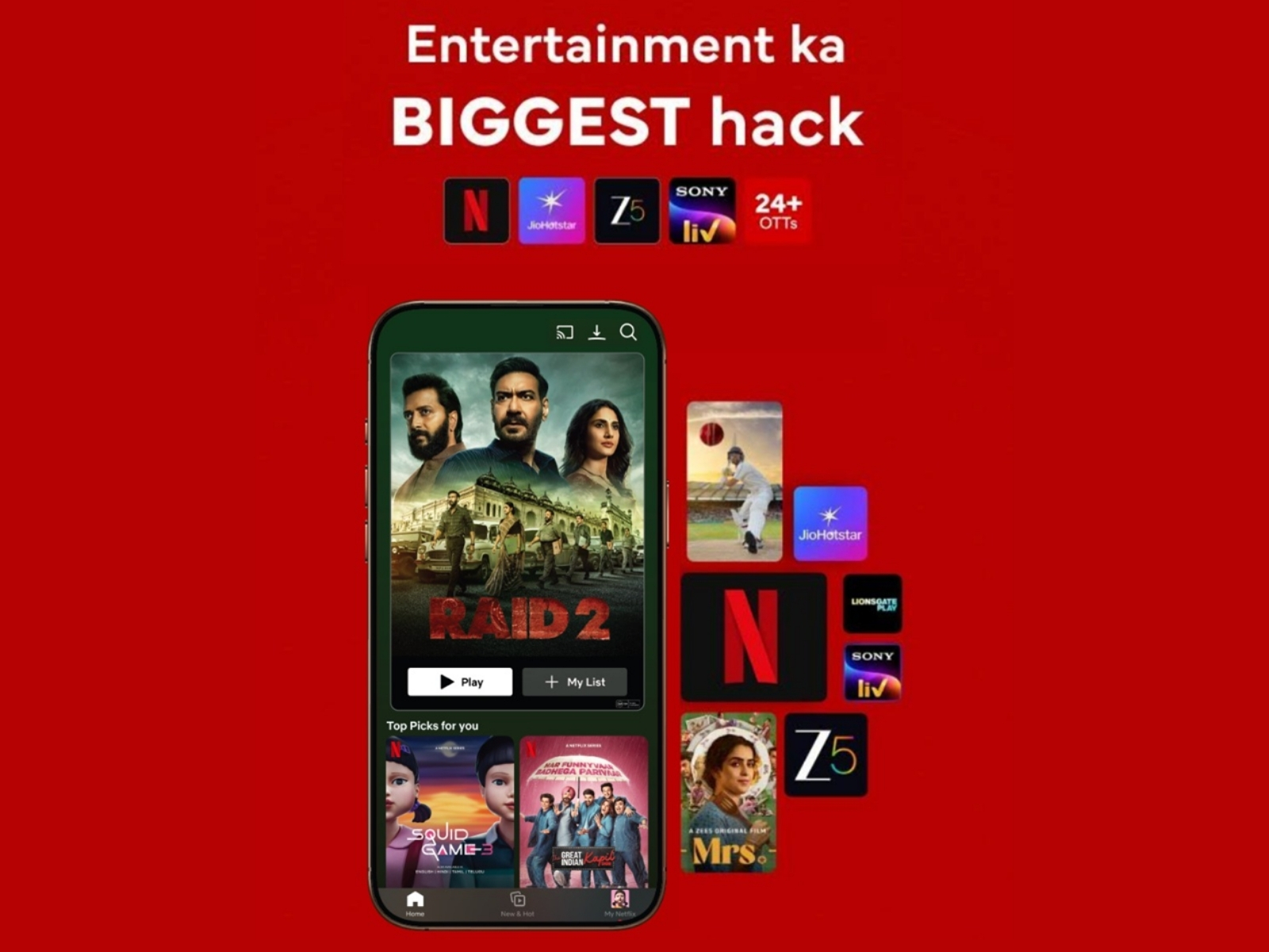 Stream Your Fav Content With Airtel’s New Prepaid Packs: Netflix, Zee5, JioHotstar & 25+ OTTs Stream Your Fav Content With Airtel’s New Prepaid Packs: Netflix, Zee5, JioHotstar & 25+ OTTs