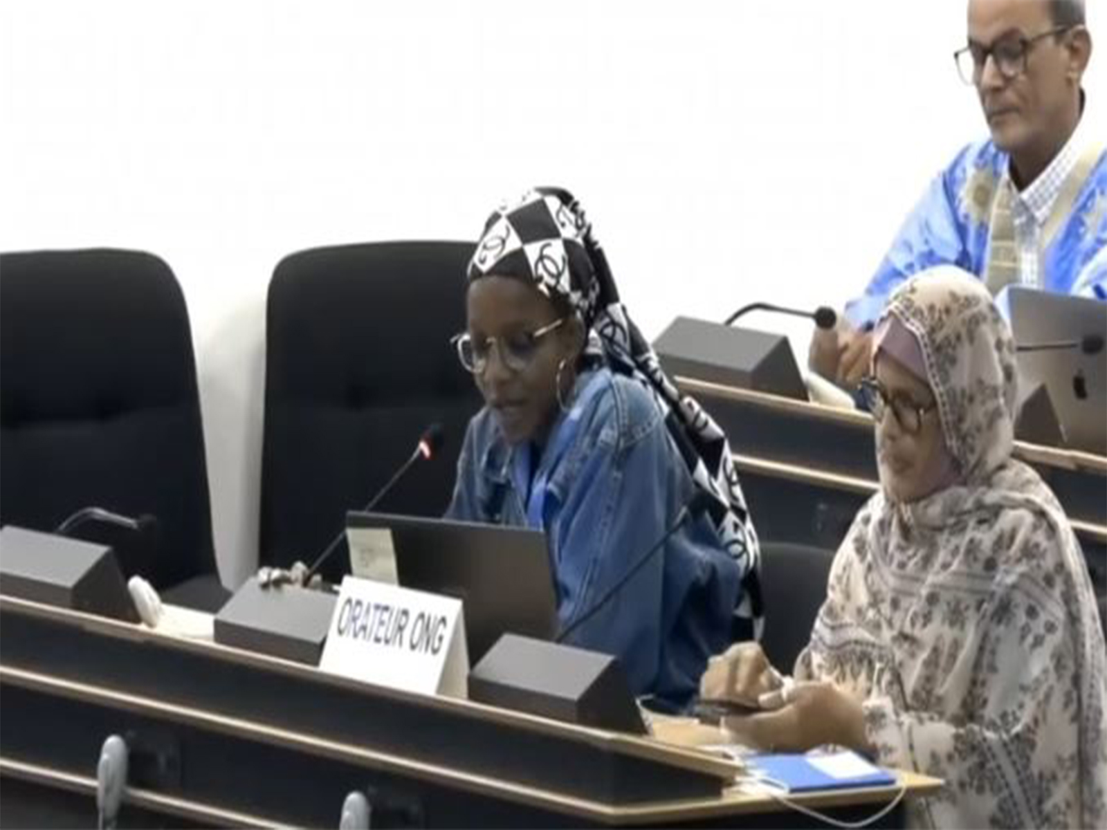 Human rights activist Fidencie Izabayo in her oral intervention at the 60th session of the United Nations Human Rights Council (Photo/ UNTV) Human rights activist Fidencie Izabayo in her oral intervention at the 60th session of the United Nations Human Rights Council (Photo/ UNTV)