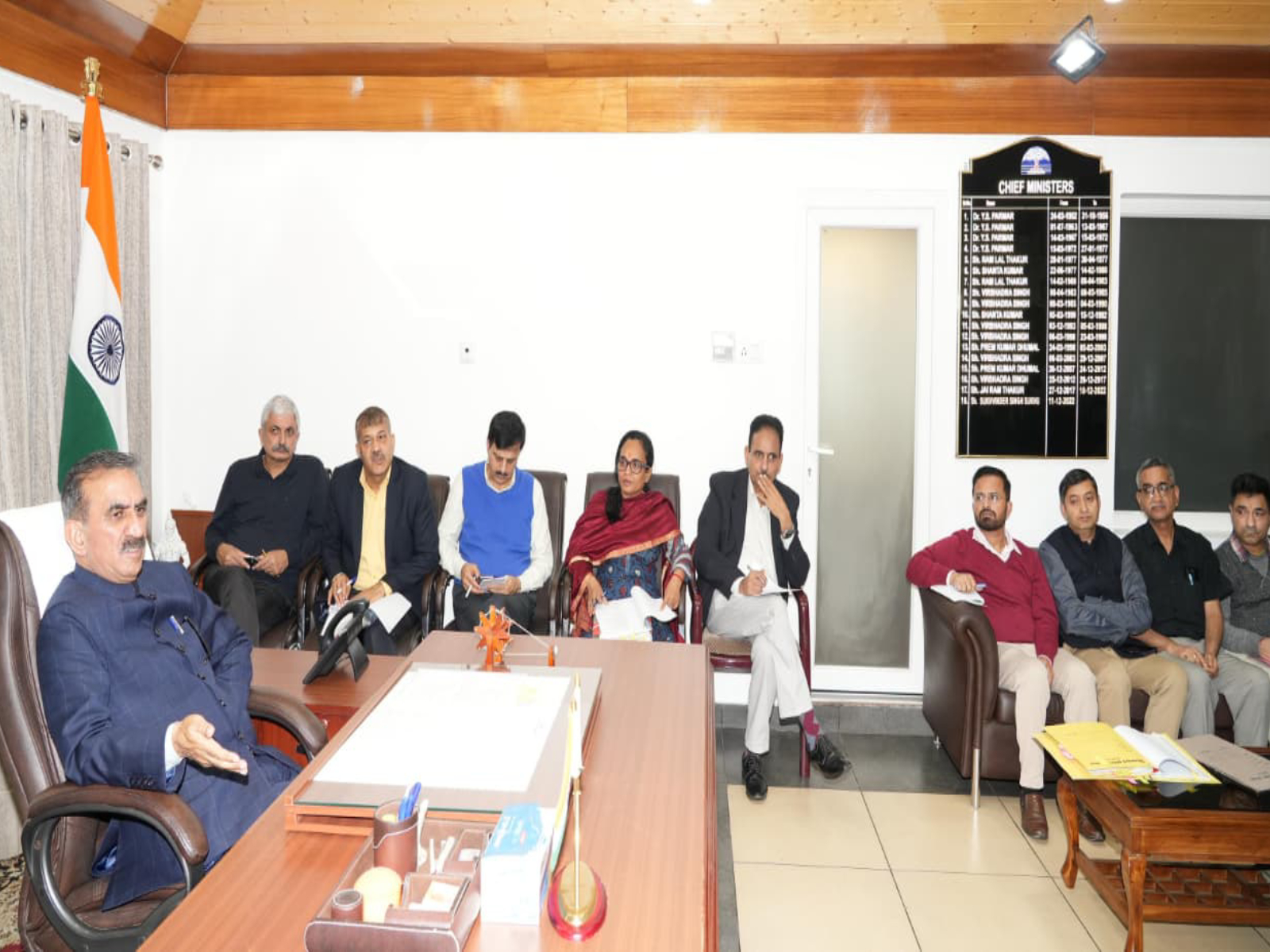 Himachal CM Sukhvinder Sukhu at the meeting (Photo: Himachal CMO) Himachal CM Sukhvinder Sukhu at the meeting (Photo: Himachal CMO)