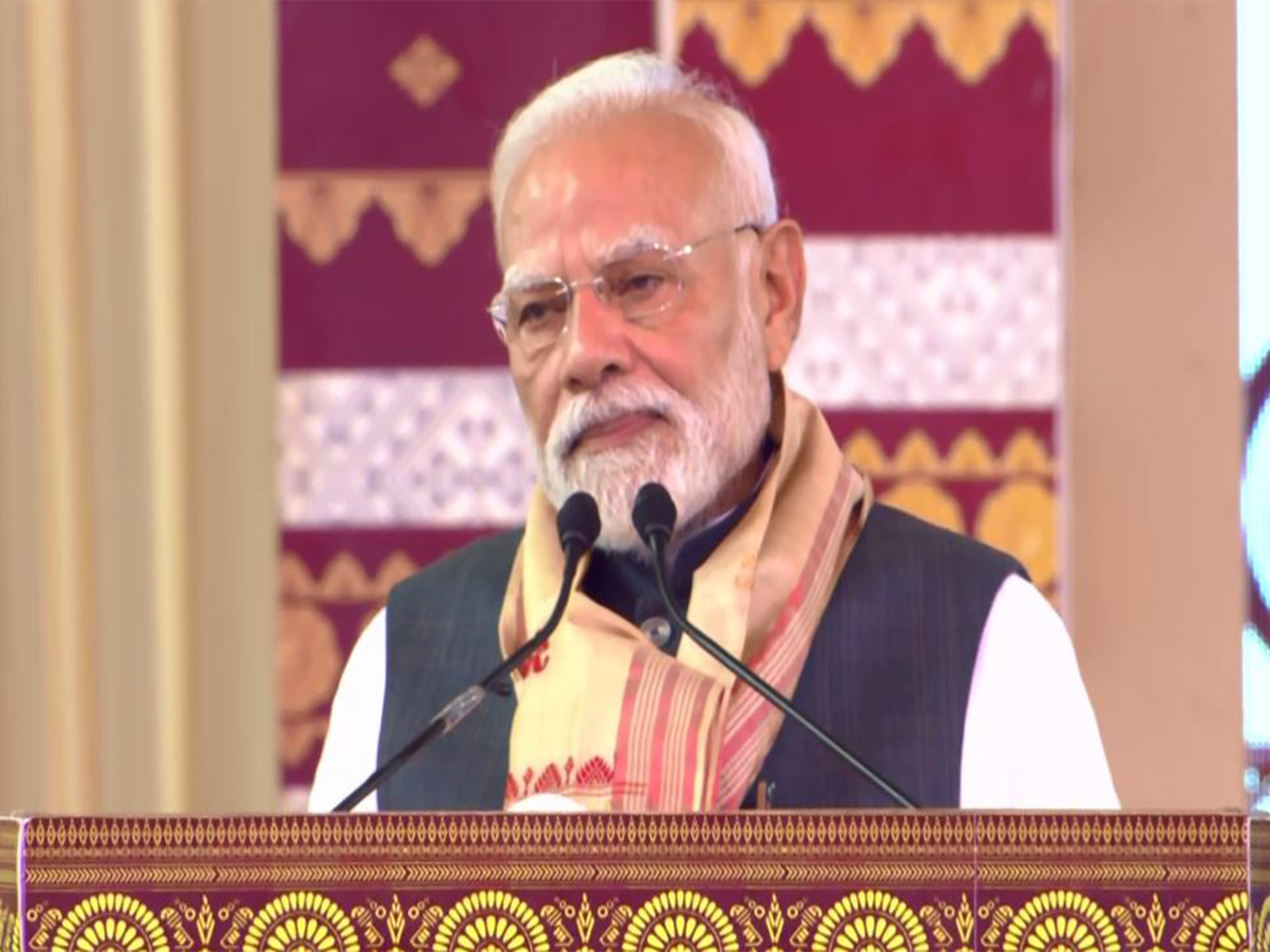 Prime Minister Narendra Modi in Assam (Photo/ANI/DD) Prime Minister Narendra Modi in Assam (Photo/ANI/DD)