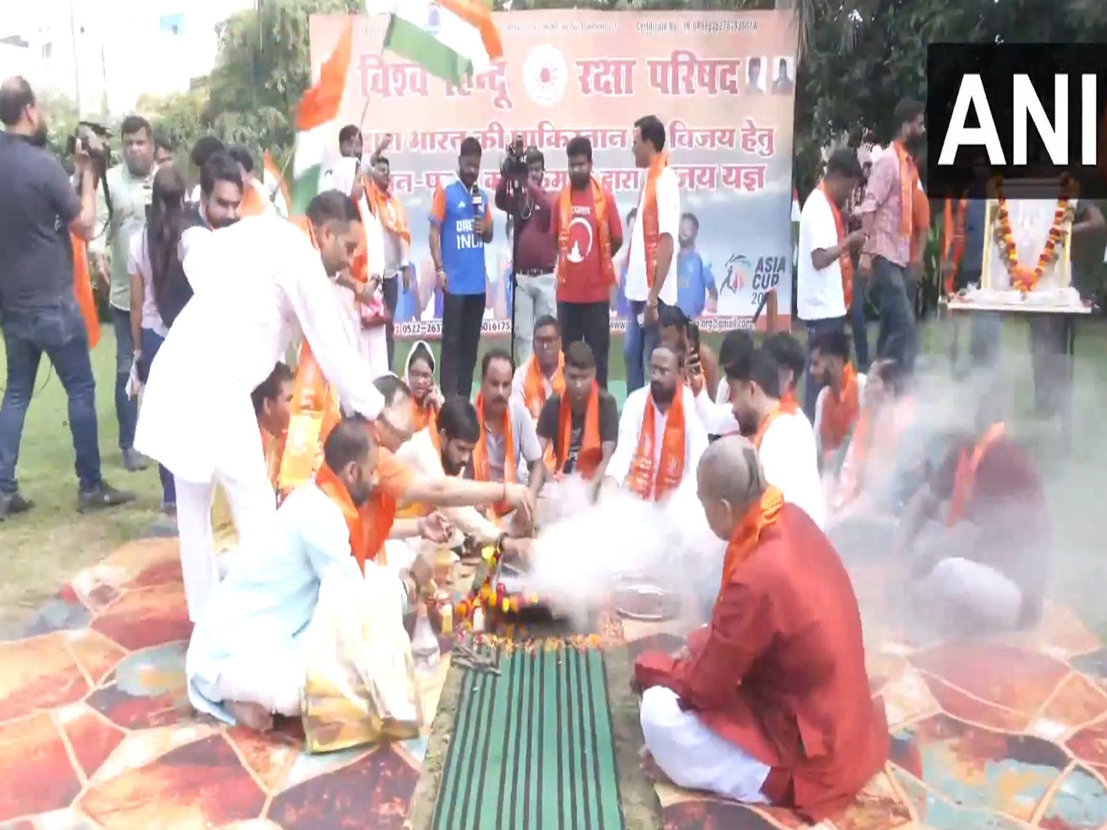 Hawan and pooja were performed for the victory of Team India (Photo/ANI) Hawan and pooja were performed for the victory of Team India (Photo/ANI)