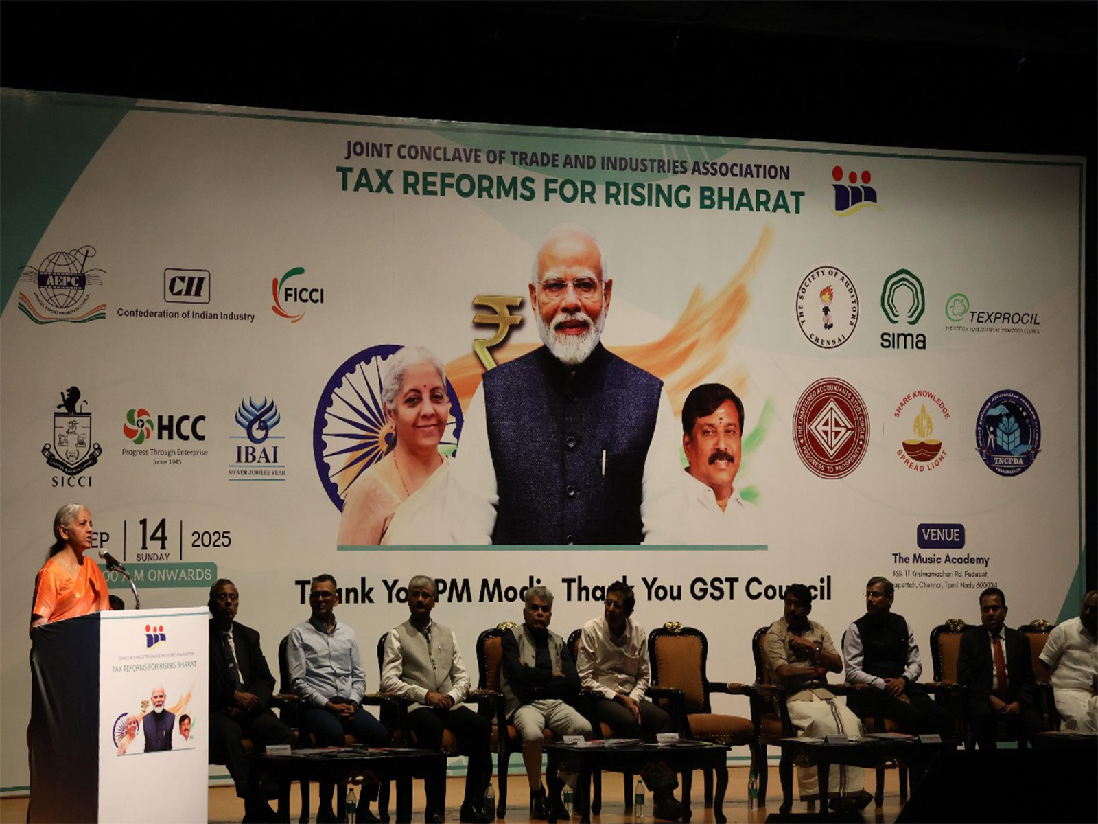 Finance Minister Nirmala Sitharaman in Chennai (Image: X/@nsitharamanoffc) Finance Minister Nirmala Sitharaman in Chennai (Image: X/@nsitharamanoffc)