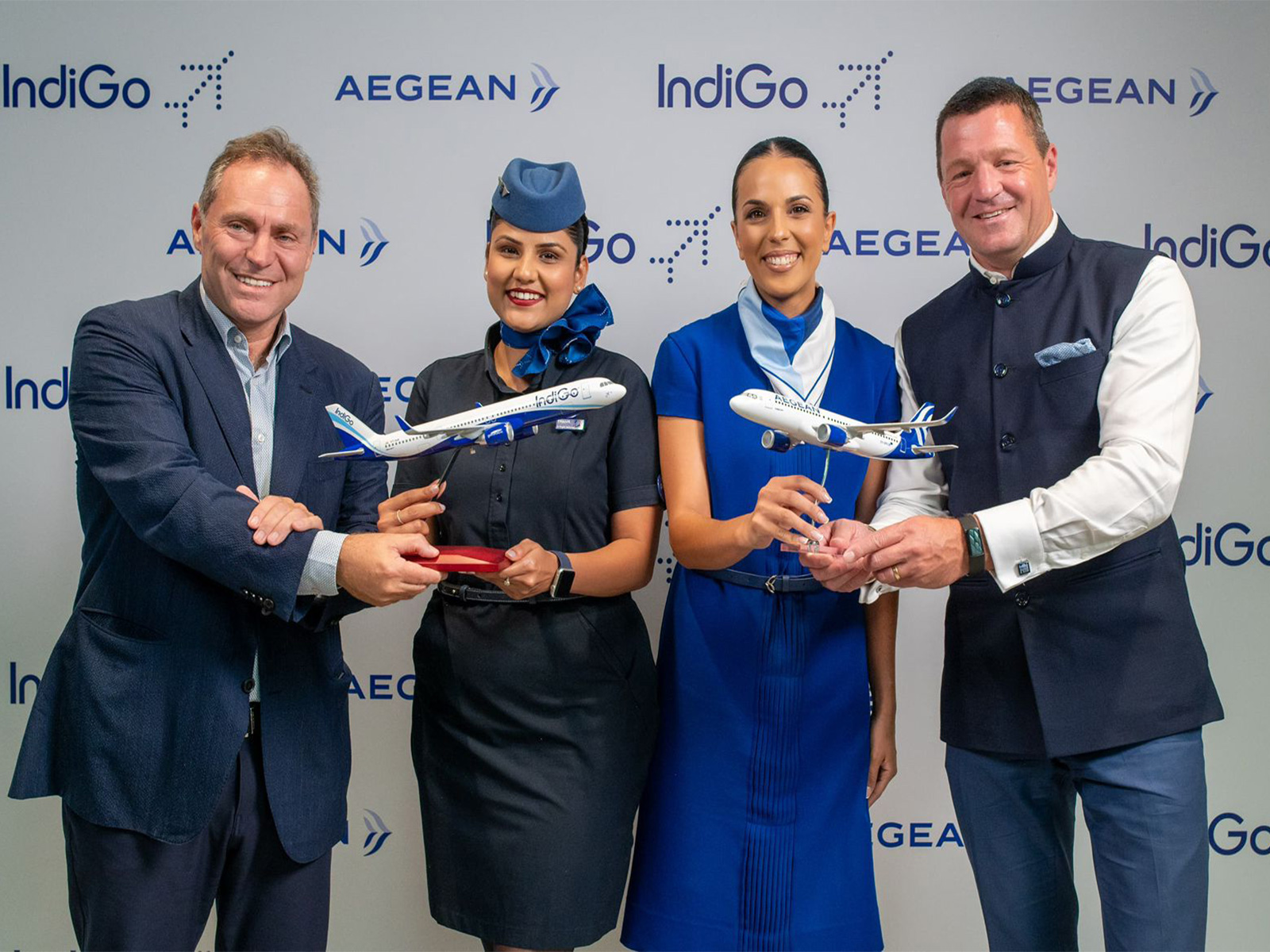 IndiGo and AEGEAN sign memorandum of understanding for codeshare partnership (Photo/ANI) IndiGo and AEGEAN sign memorandum of understanding for codeshare partnership (Photo/ANI)