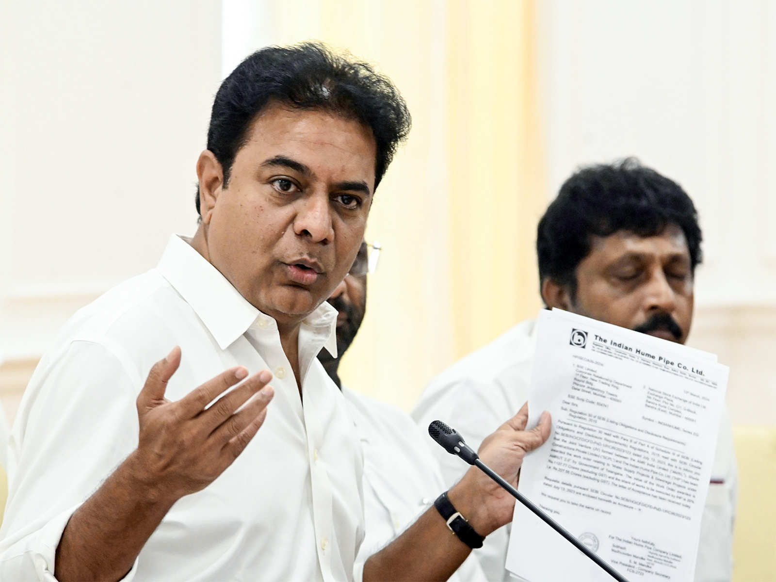 Bharat Rashtra Samithi (BRS) working president KT Rama Rao (File Photo/ANI) Bharat Rashtra Samithi (BRS) working president KT Rama Rao (File Photo/ANI)