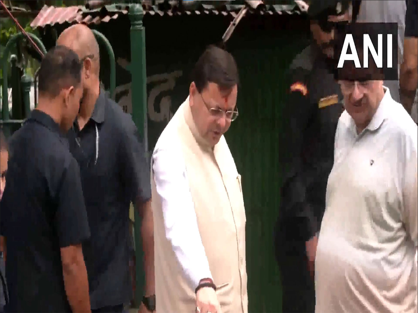 Uttarakhand CM Dhami conducts an inspection in the disaster-affected areas. (Photo/ANI) Uttarakhand CM Dhami conducts an inspection in the disaster-affected areas. (Photo/ANI)