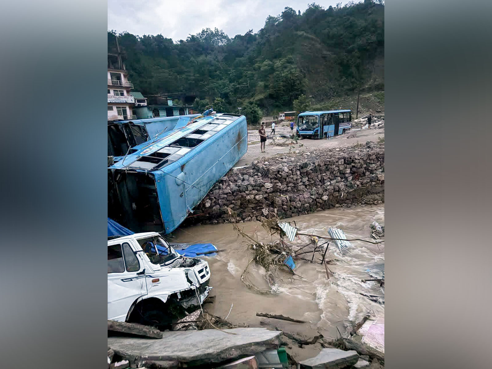 Visuals of monsson havoc in Himachal Pradesh (Photo/ANI) Visuals of monsson havoc in Himachal Pradesh (Photo/ANI)