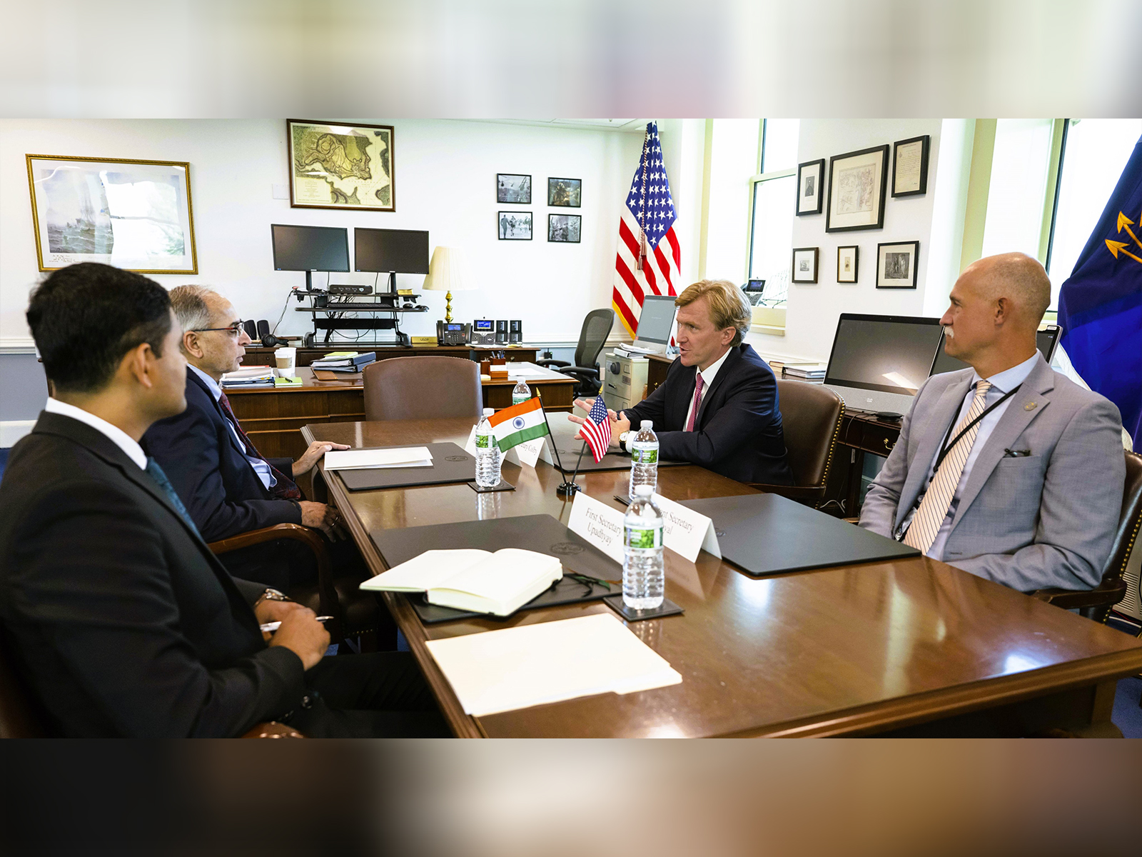 Ambassador of India to US, Vinay Mohan Kwatra and US Under Secretary of War Elbridge Colby (Photo/ X@USWPColby) Ambassador of India to US, Vinay Mohan Kwatra and US Under Secretary of War Elbridge Colby (Photo/ X@USWPColby)