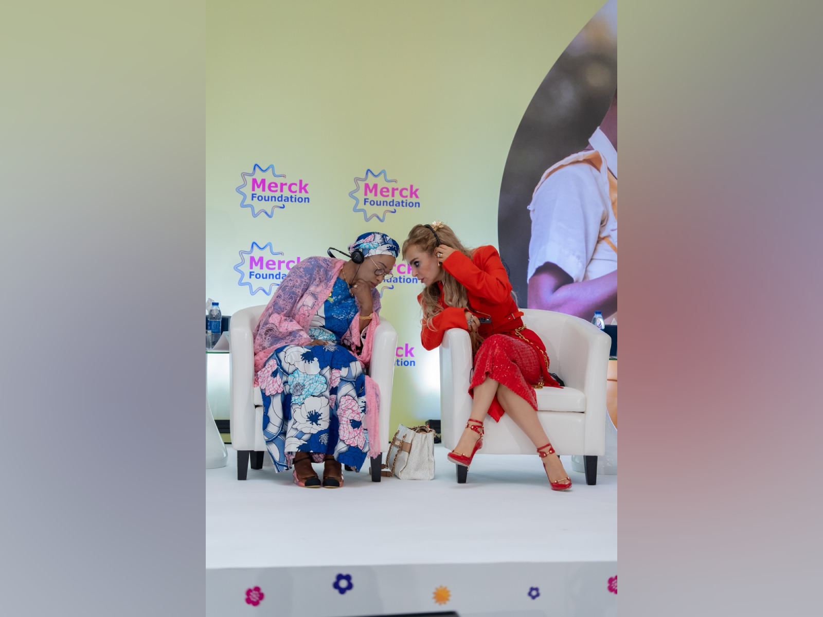 Senator Dr. Rasha Kelej, CEO of Merck Foundation with H.E. Senator OLUREMI TINUBU, CON, The First Lady of the Federal Republic of Nigeria and Ambassador of Merck Foundation “More Than a Mother” Campaign at the 7th Edition of MFFLI Senator Dr. Rasha Kelej, CEO of Merck Foundation with H.E. Senator OLUREMI TINUBU, CON, The First Lady of the Federal Republic of Nigeria and Ambassador of Merck Foundation “More Than a Mother” Campaign at the 7th Edition of MFFLI