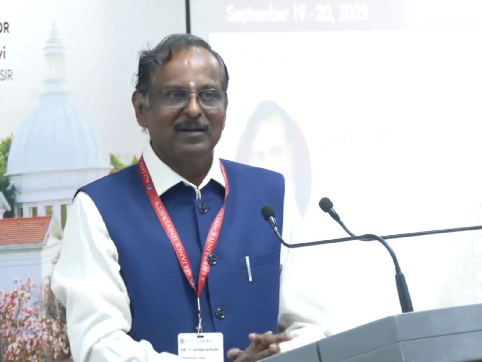 Dr V Narayanan, Chairman, ISRO (Photo/ANI) Dr V Narayanan, Chairman, ISRO (Photo/ANI)
