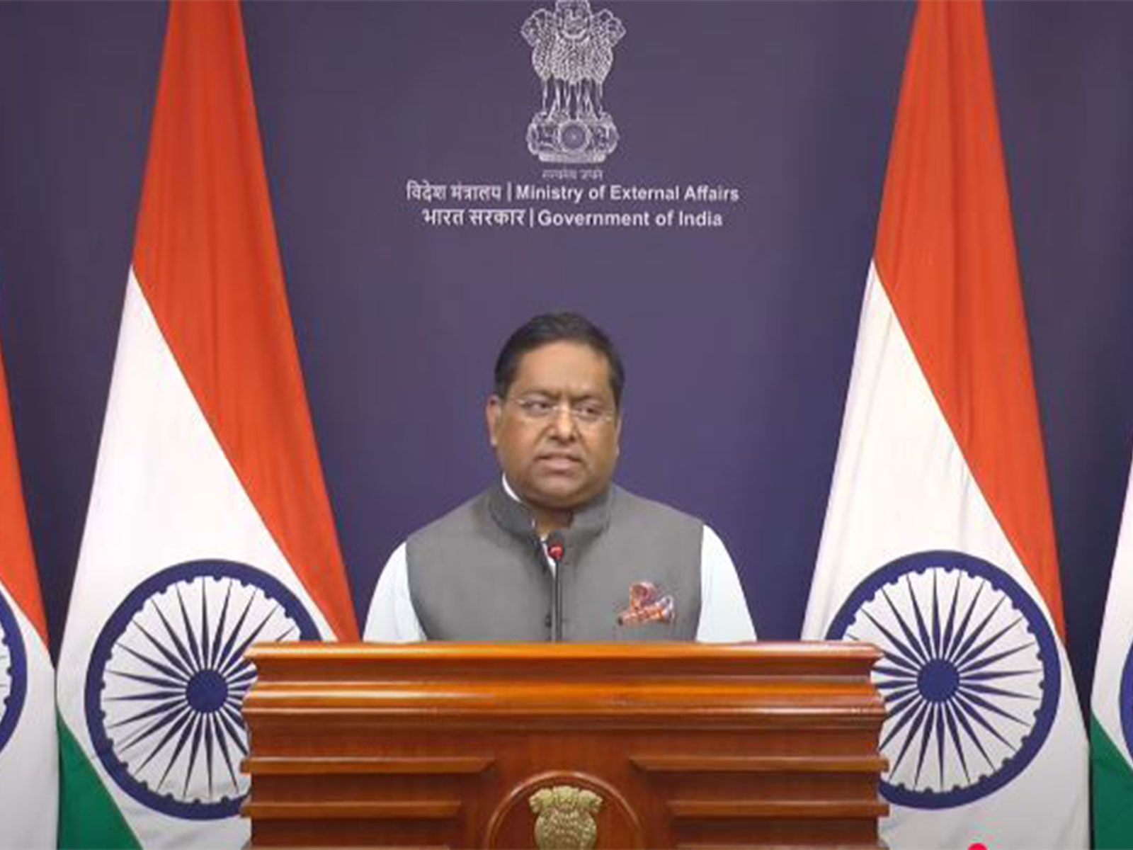 Ministry of External Affairs spokesperson Randhir Jaiswal (Photo, MEA, y