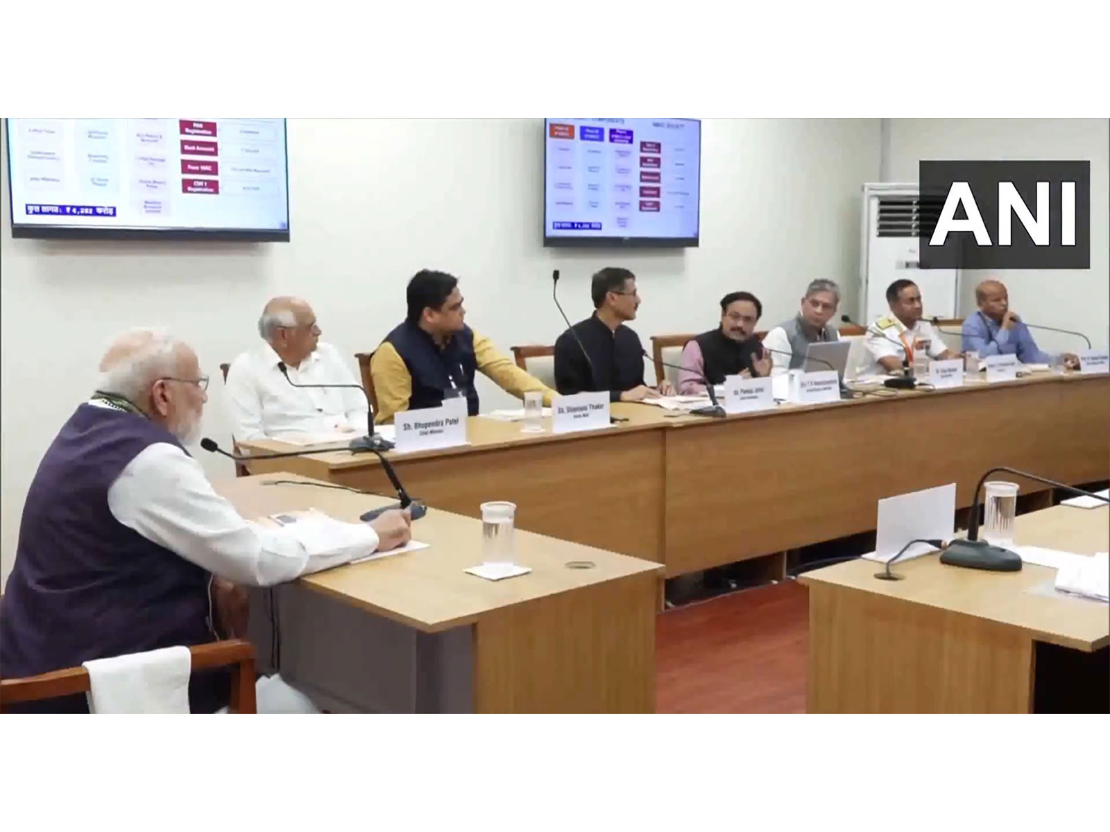 PM Modi chairs meeting to review progress of National Maritime Heritage Complex in Lothal (Photo/ANI) PM Modi chairs meeting to review progress of National Maritime Heritage Complex in Lothal (Photo/ANI)