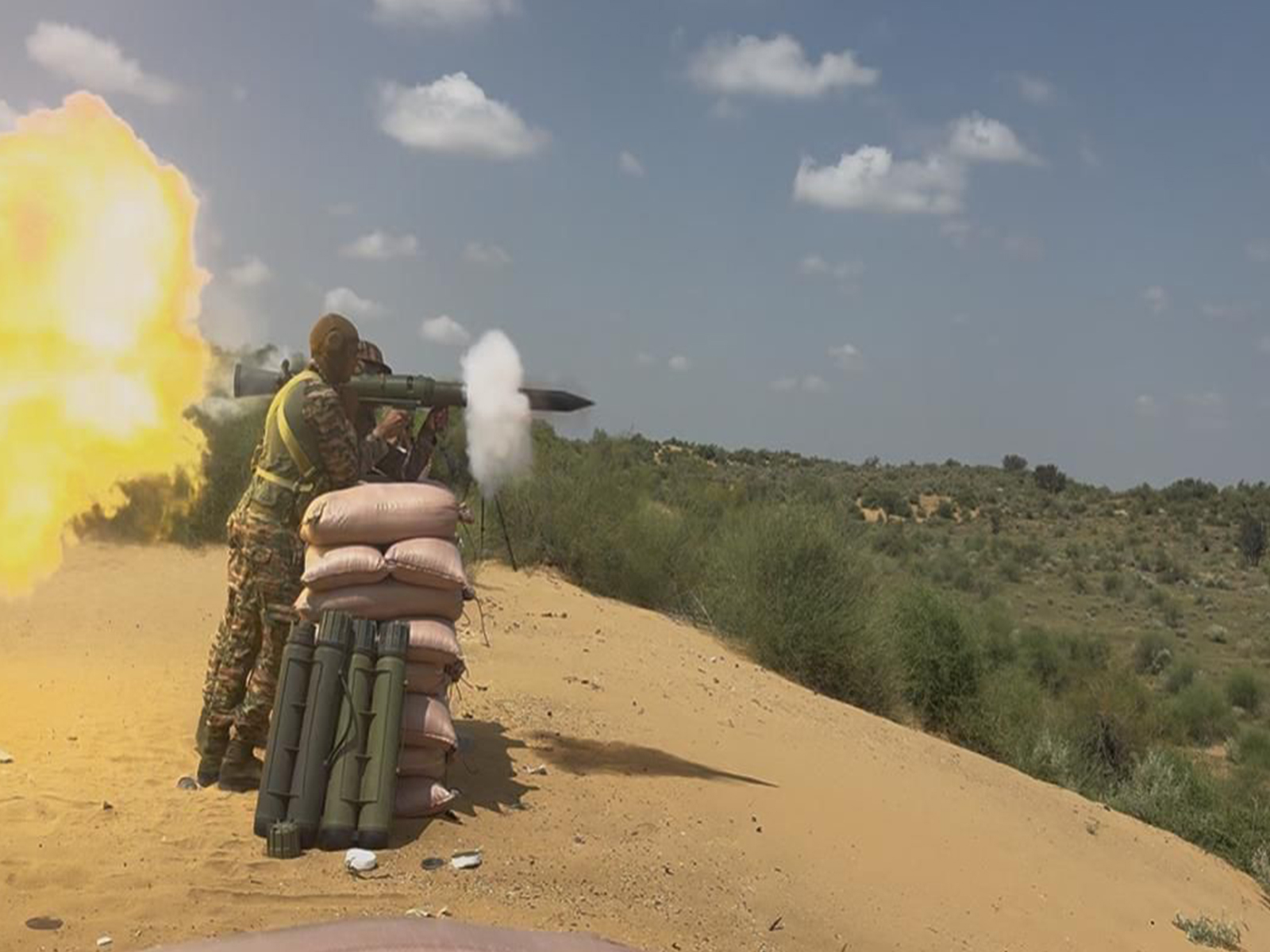 Army displays ‘Amogh Fury’ firepower drill (Photo Source: Sapta Shakti Command) Army displays ‘Amogh Fury’ firepower drill (Photo Source: Sapta Shakti Command)