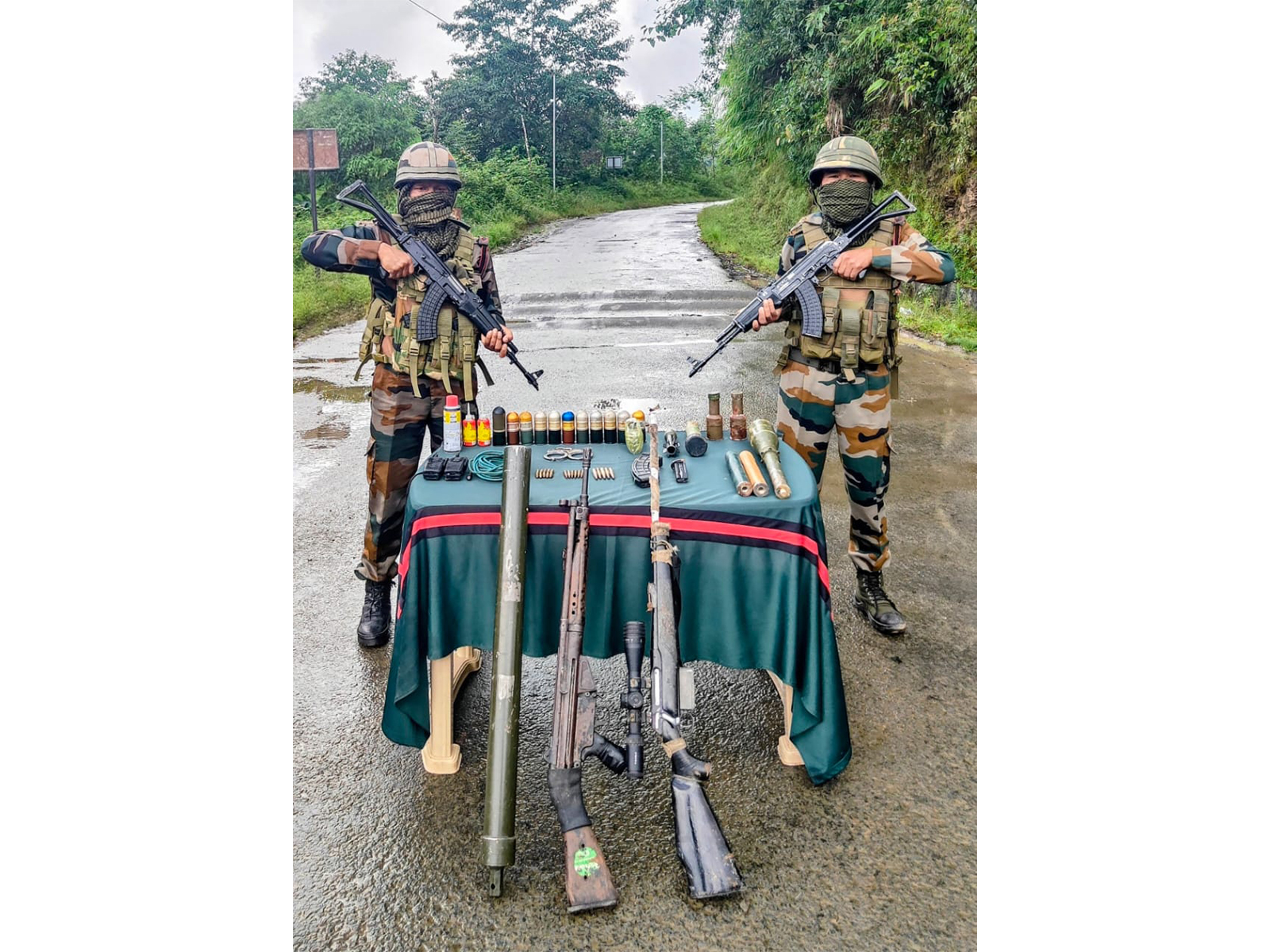 Arms cache seized by Assam Rifles (Photo/X/@official_dgar) Arms cache seized by Assam Rifles (Photo/X/@official_dgar)