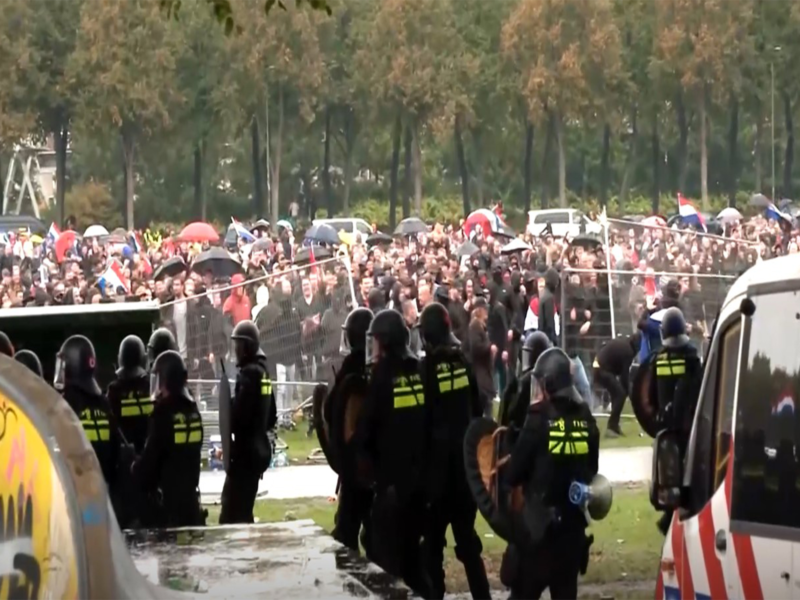 Visuals from the protest in Netherlands (Photo/Reuters) Visuals from the protest in Netherlands (Photo/Reuters)