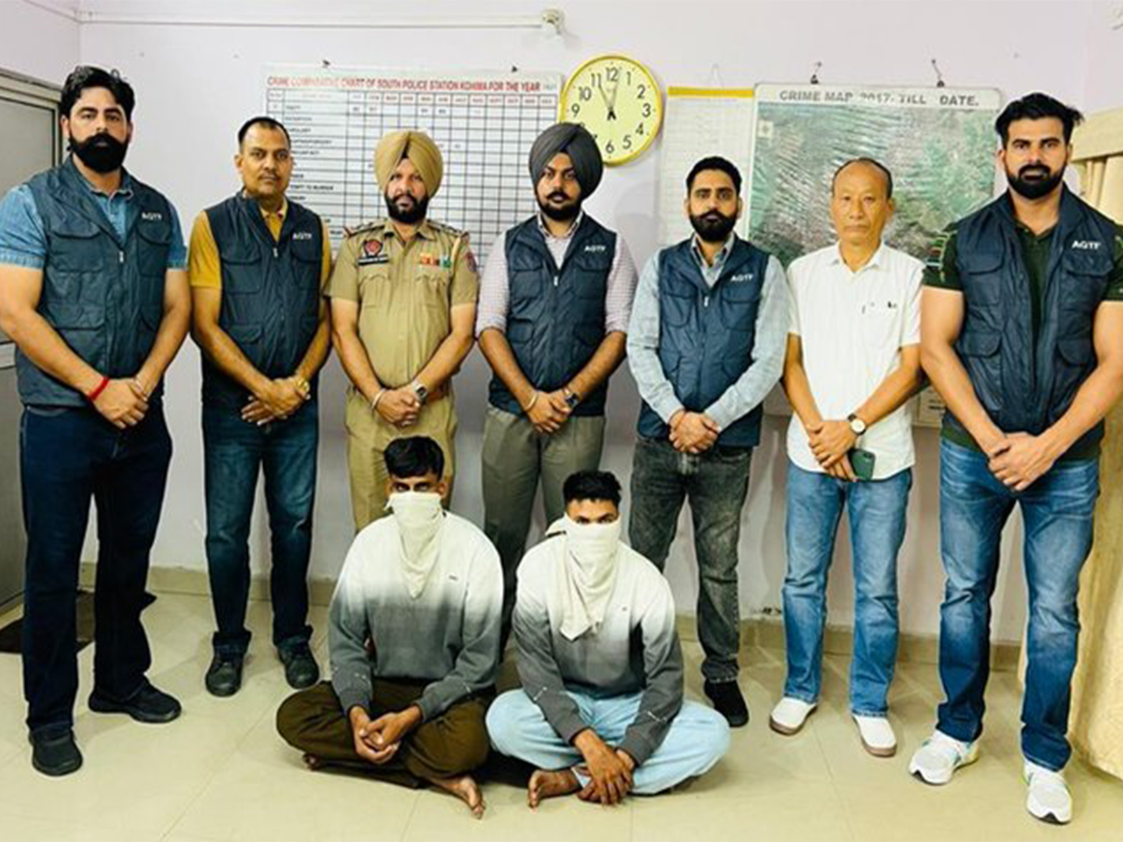 Punjab AGTF nabs two accused in Batala murder case from Nagaland in joint operation (Photo: x/@DGPPunjabPolice) Punjab AGTF nabs two accused in Batala murder case from Nagaland in joint operation (Photo: x/@DGPPunjabPolice)