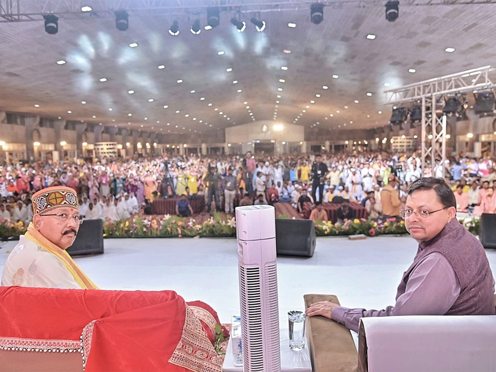 Uttarakhand Chief Minister Pushkar Singh Dhami with Cabinet Minister Satpal Maharaj. (Photo/ANI) Uttarakhand Chief Minister Pushkar Singh Dhami with Cabinet Minister Satpal Maharaj. (Photo/ANI)