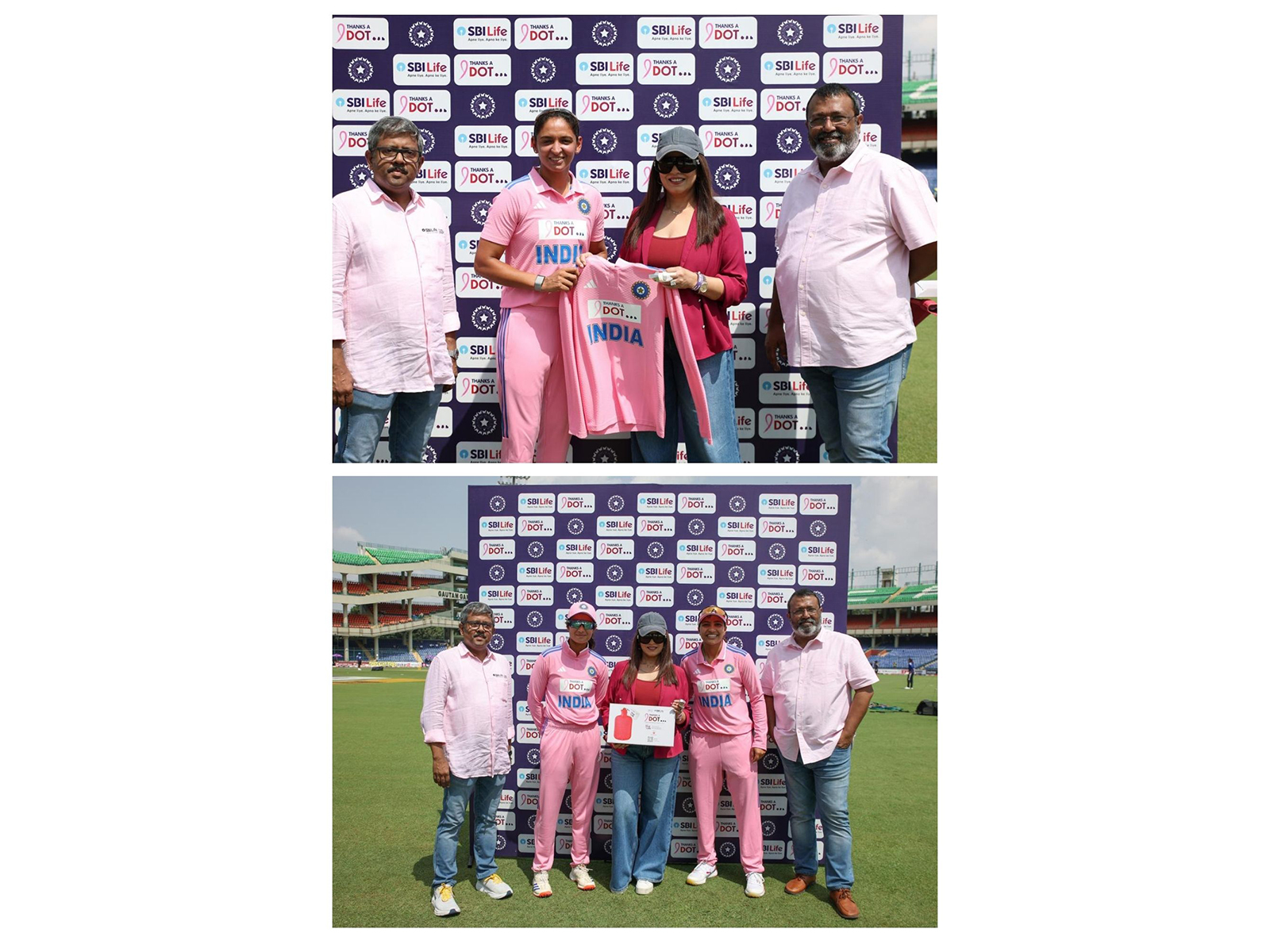 SBI Life and BCCI champion breast cancer awareness with ‘Thanks-A-Dot’ initiative, as Indian Women’s Cricket Team don pink jerseys in ODI against Australia SBI Life and BCCI champion breast cancer awareness with ‘Thanks-A-Dot’ initiative, as Indian Women’s Cricket Team don pink jerseys in ODI against Australia