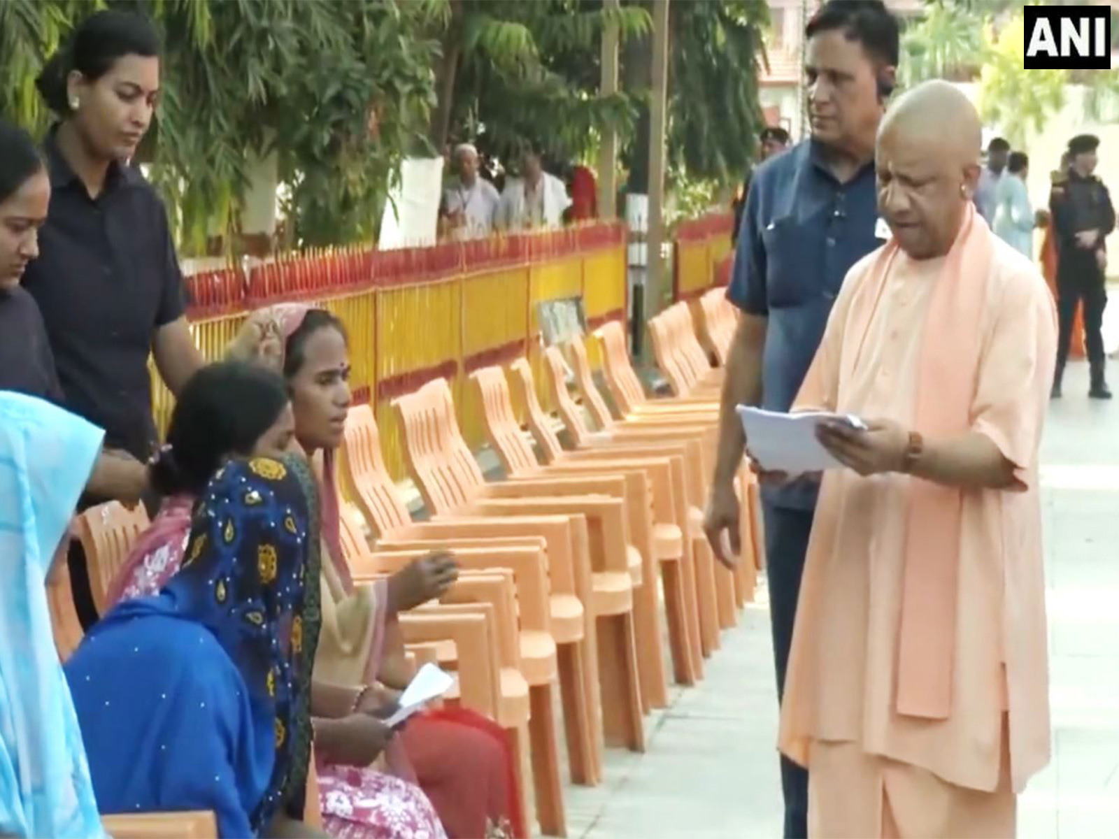 UP CM Yogi Adityanath holds Janta Darshan in Gorakhpur (Photo/ANI) UP CM Yogi Adityanath holds Janta Darshan in Gorakhpur (Photo/ANI)