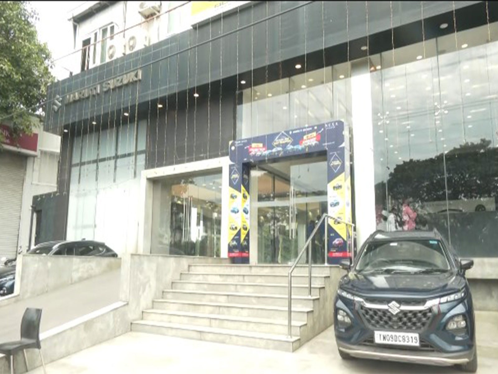 Visuals outside car showroom in Chennai showing reducting in GST rates (Photo/ANI) Visuals outside car showroom in Chennai showing reducting in GST rates (Photo/ANI)