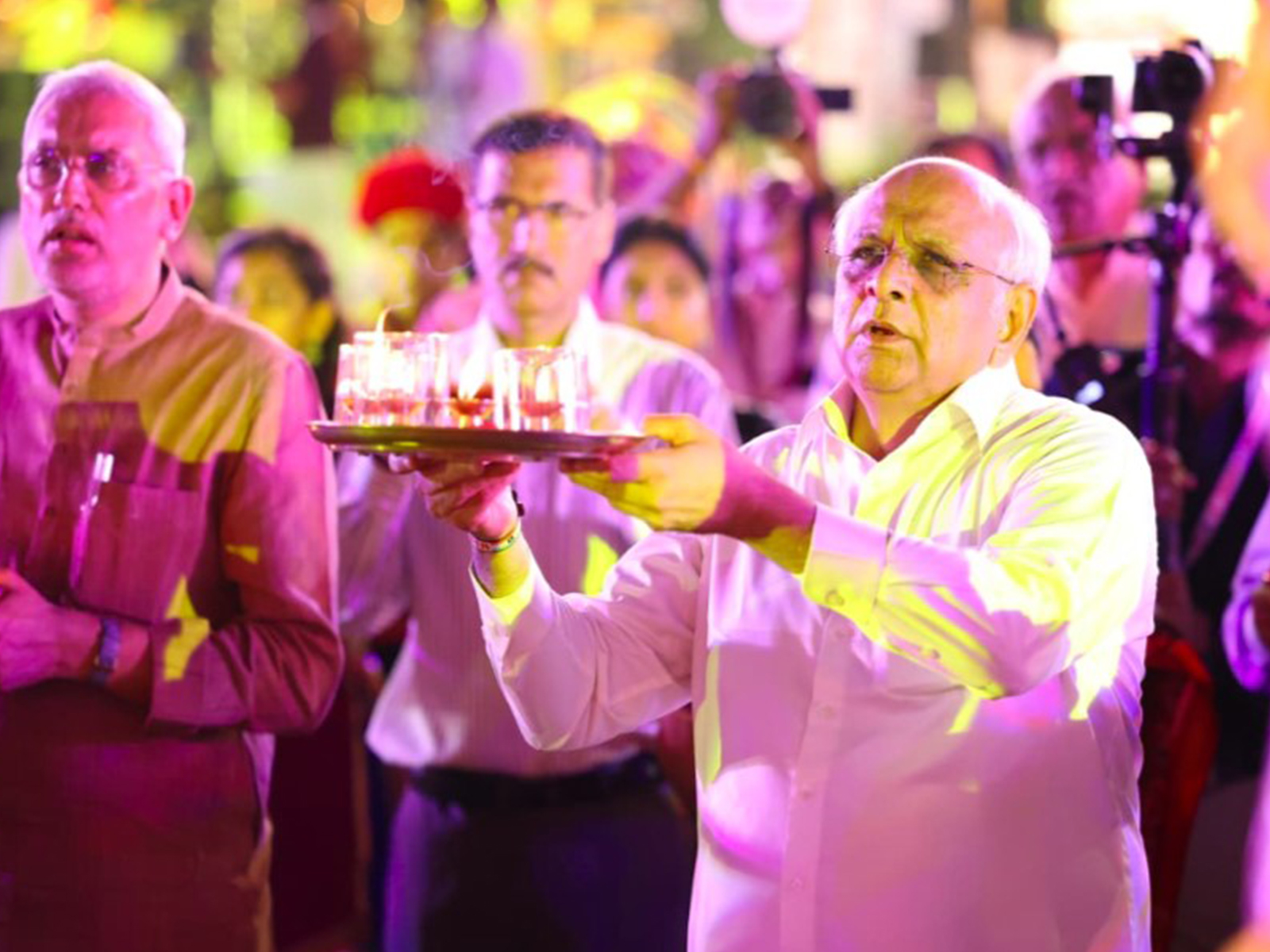 Gujarat CM Bhupendra Patel inaugurates Vibrant Navratri Festival 2025 in Ahmedabad (Photo @CMOGuj) Gujarat CM Bhupendra Patel inaugurates Vibrant Navratri Festival 2025 in Ahmedabad (Photo @CMOGuj)