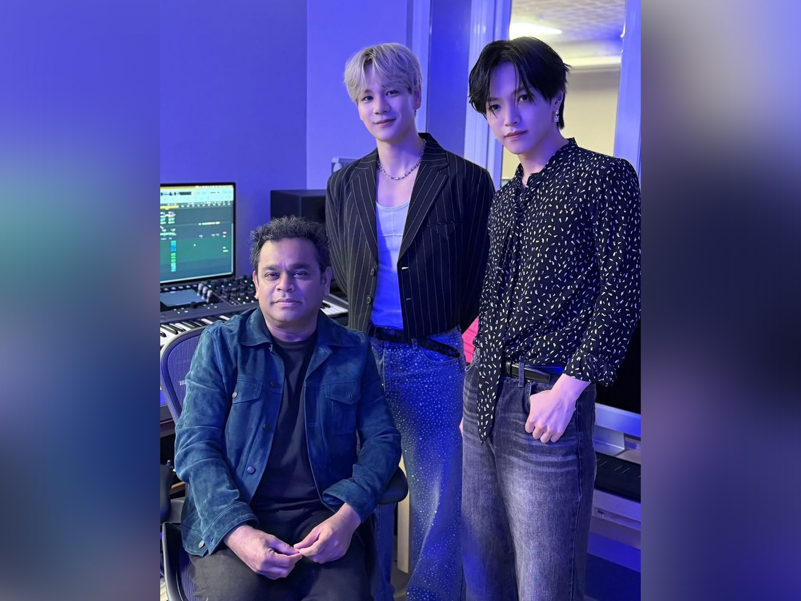 AR Rahman, JO1 members Mame and Shosei (Photo/Instagram@arrahman) AR Rahman, JO1 members Mame and Shosei (Photo/Instagram@arrahman)