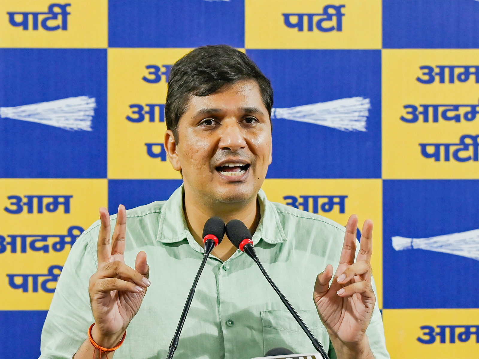 Delhi AAP President Saurabh Bharadwaj (Photo/ANI) Delhi AAP President Saurabh Bharadwaj (Photo/ANI)
