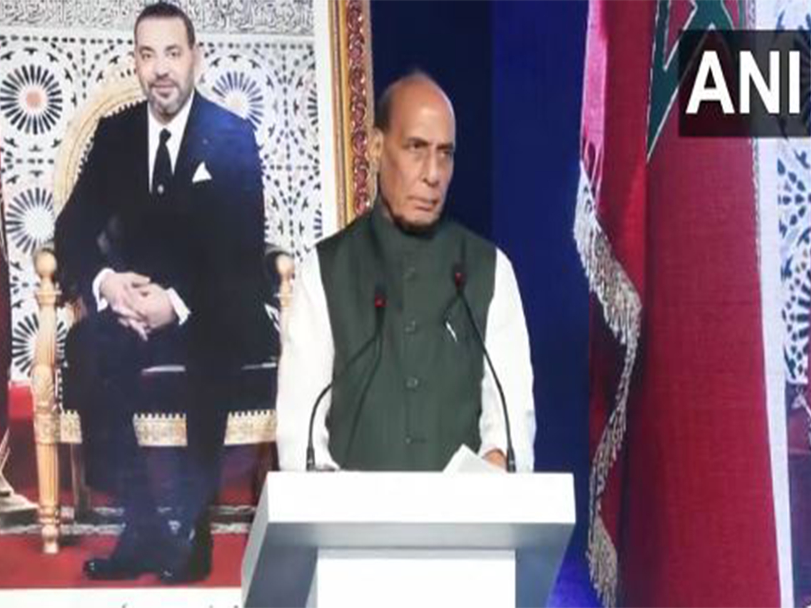 Defence Minister Rajnath Singh inaugurates Tata Advanced Systems’ new manufacturing facility at Berrechid in Morocco (Photo/ANI) Defence Minister Rajnath Singh inaugurates Tata Advanced Systems’ new manufacturing facility at Berrechid in Morocco (Photo/ANI)