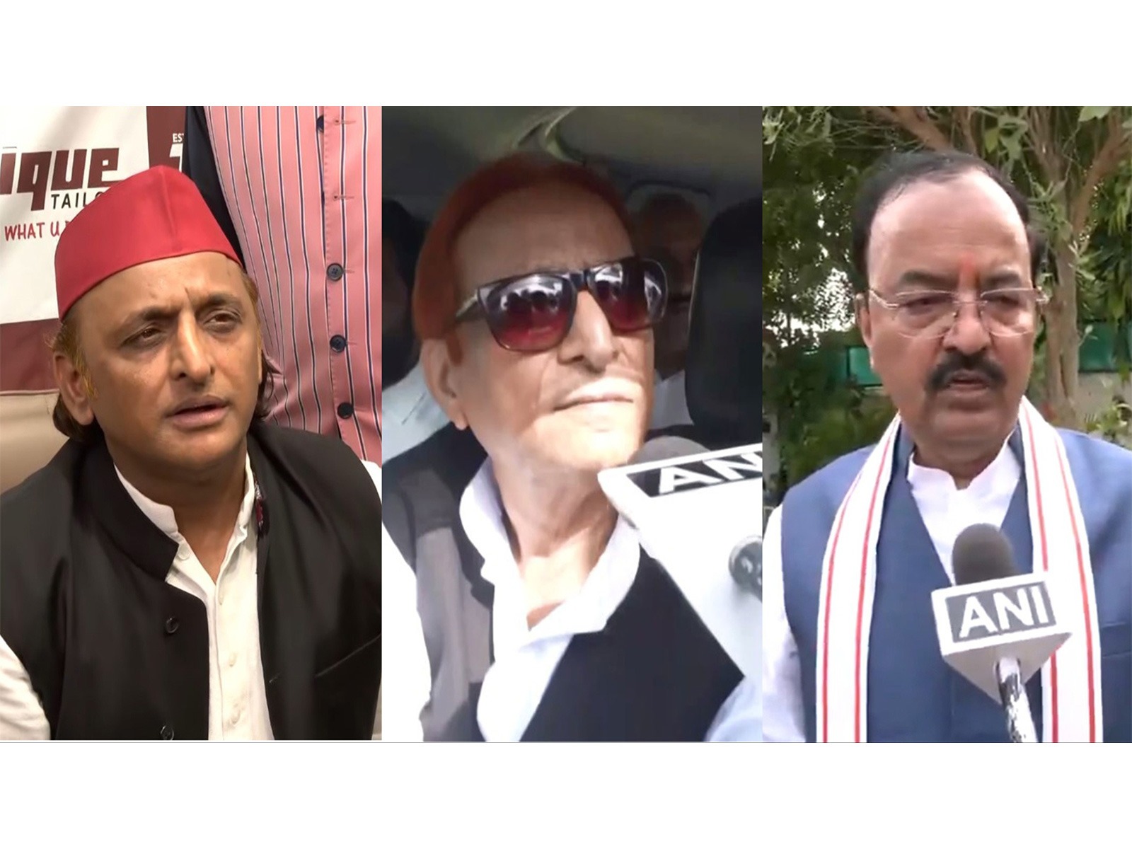 SP Chief Akhilesh Yadav, party leader Azam Khan and UP Deputy CM Keshav Prasad Maurya (Photo/ANI) SP Chief Akhilesh Yadav, party leader Azam Khan and UP Deputy CM Keshav Prasad Maurya (Photo/ANI)